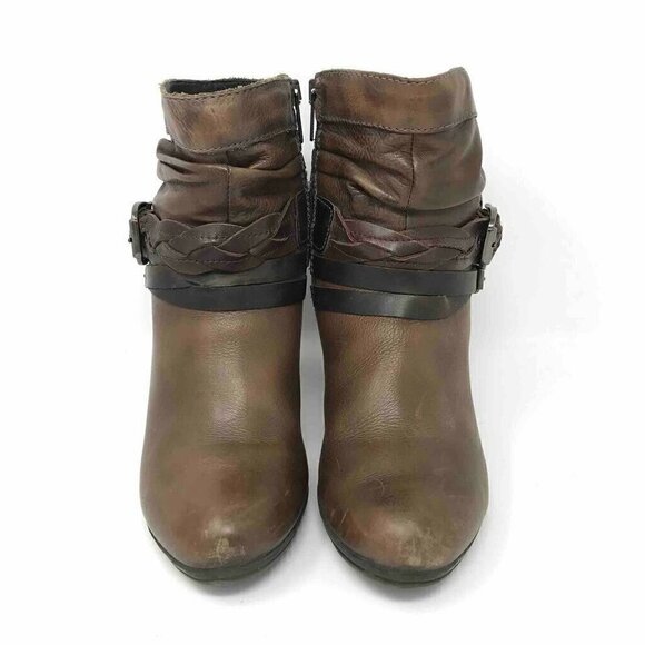 Pikolinos Ankle Boots Brown Zip Up Cuban Heel 7 - Picture 2 of 8